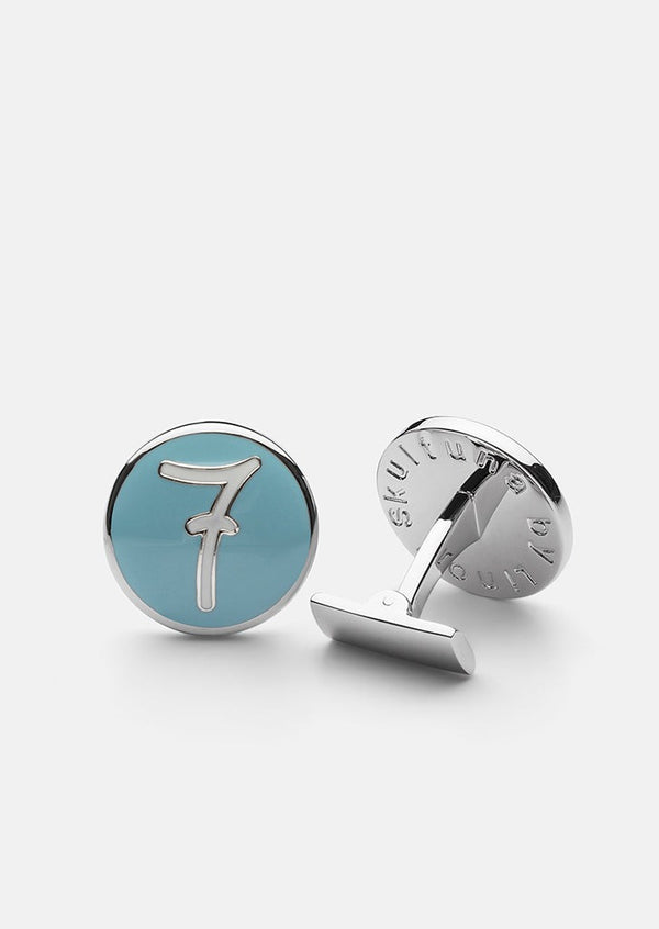 Cufflinks 7 design Lino Ieluzzi - Light blue