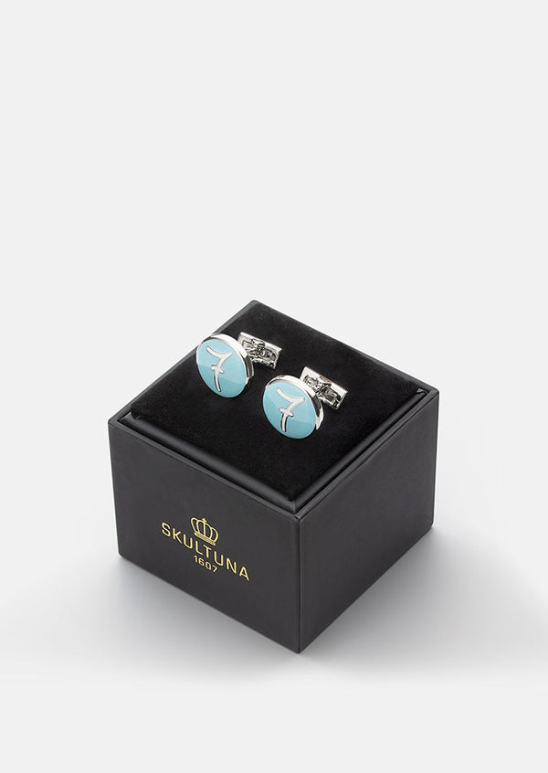 Cufflinks 7 design Lino Ieluzzi - Light blue