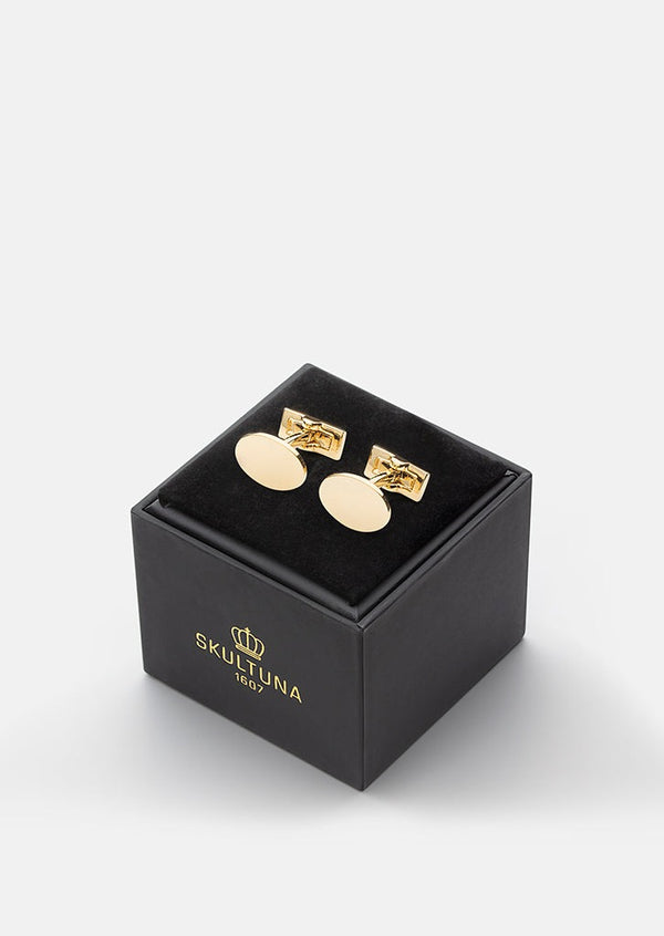 Black Tie Cufflinks - Oval