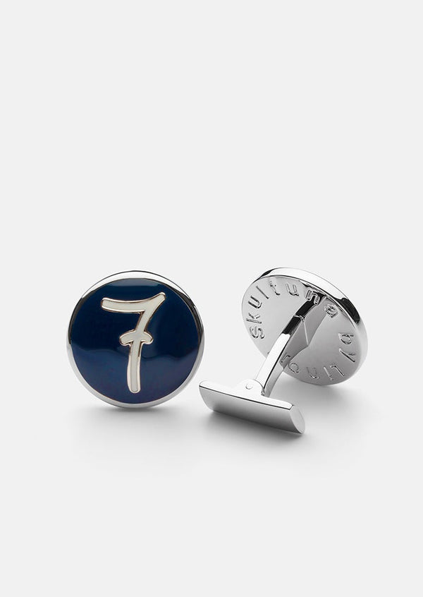 Cufflinks 7 design Lino Ieluzzi - Blue