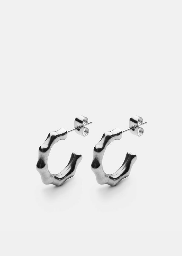 Bambou Petit Earrings - Silver Plated