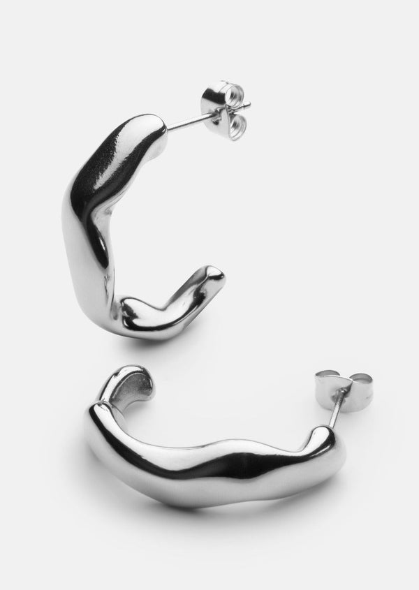 Chunky Earrings - Silver Plated