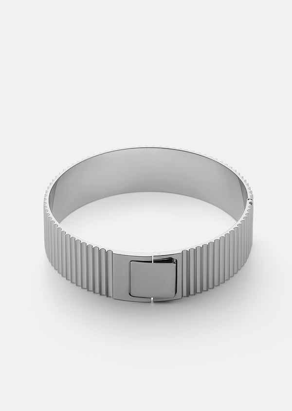 Ribbed Clasp Bangle