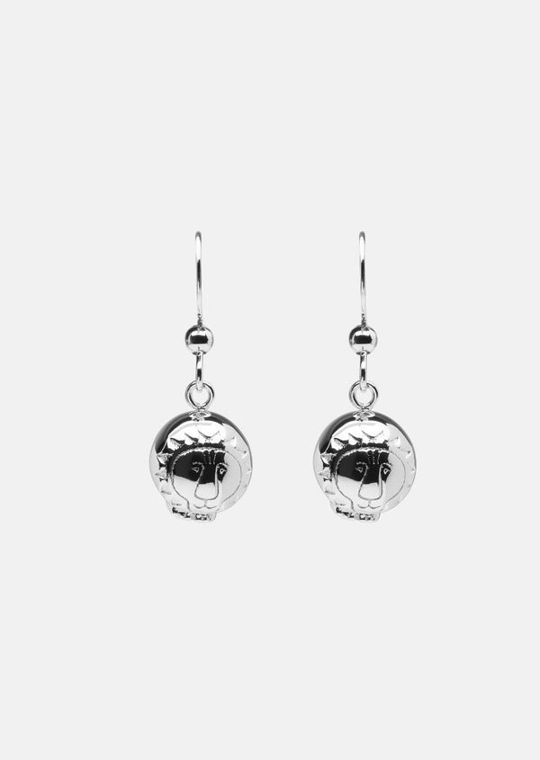 Lisa Larson x Skultuna – Lejon Earrings - Silver Plated