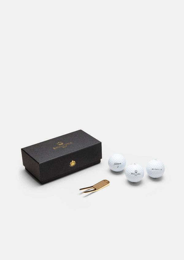 Divot Tool Gold Plated & Titleist Pro V1