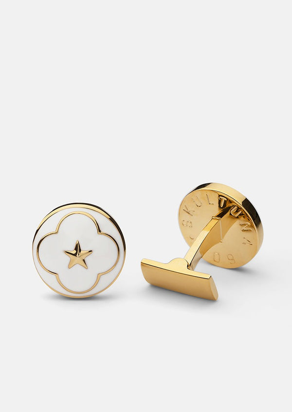 Royal Wedding Polar Star Cufflinks - White
