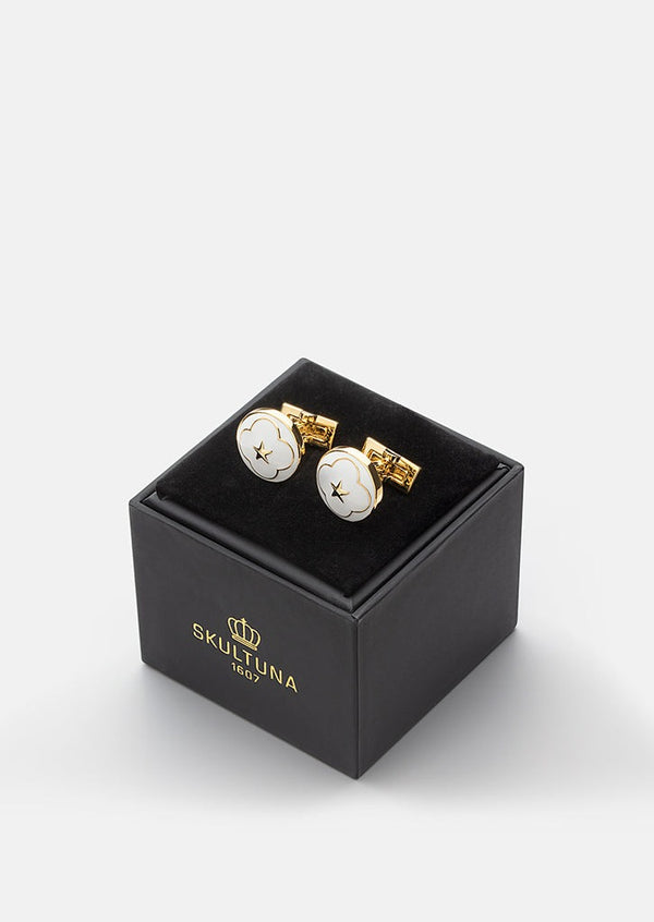 Royal Wedding Polar Star Cufflinks - White