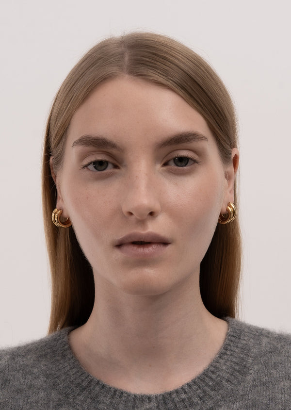 Hoop Earrings - Gold Plated - Large