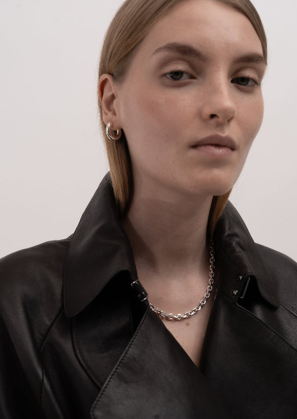 Hoop Earrings - Silver Plated - Large