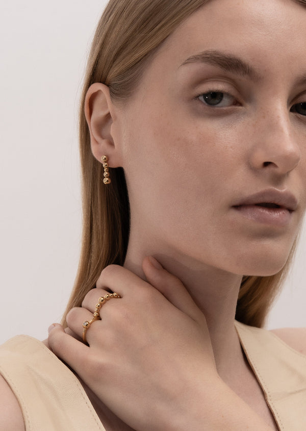 Météorite Continuum Earrings - Gold Vermeil