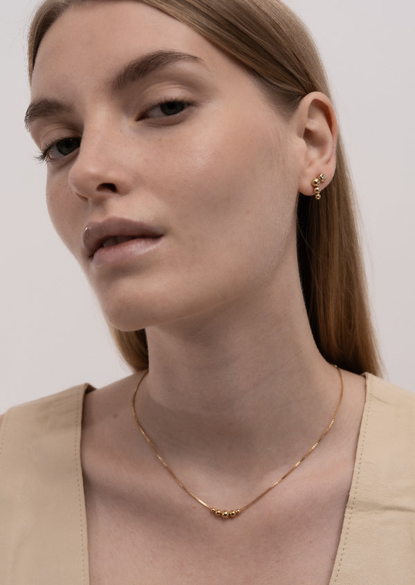 Météorite Studs - Gold Vermeil