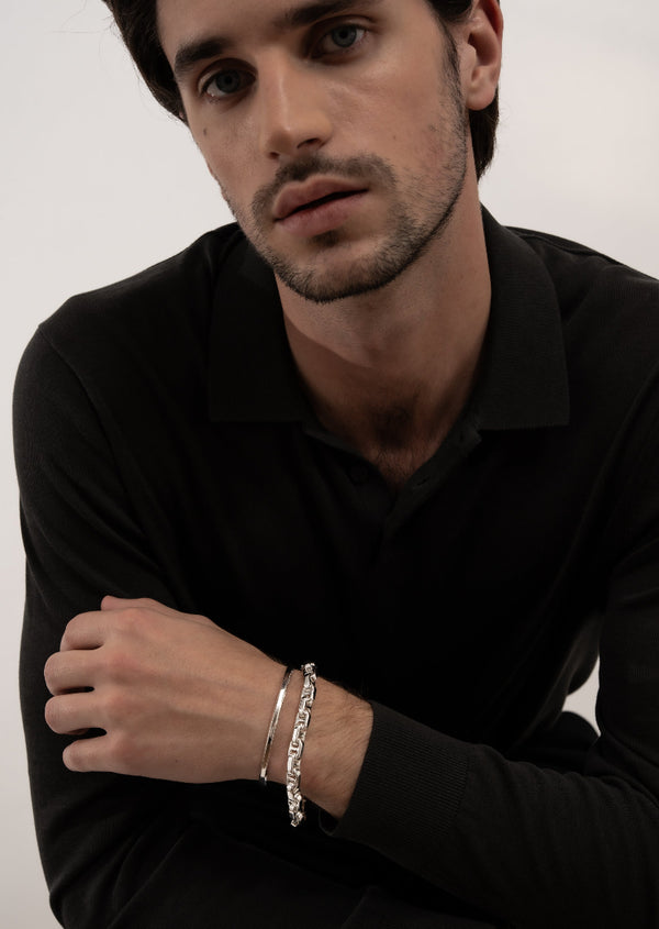 Skultuna Icon Cuff Thin - Silver Plated