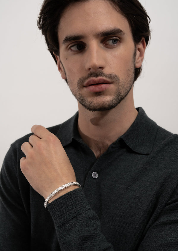 Scale Cuff design Thomas Sandell – Silver Plated