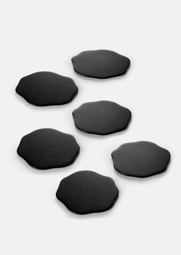 Veermakers Bluebell Coaster - Blackened Brass - Set of 6