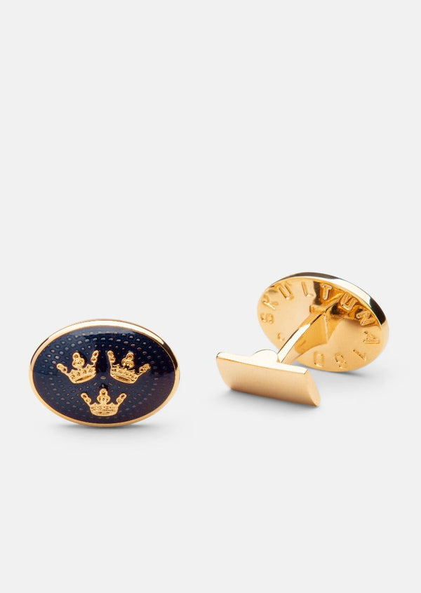 Tre Kronor Manschettknappar - Oval