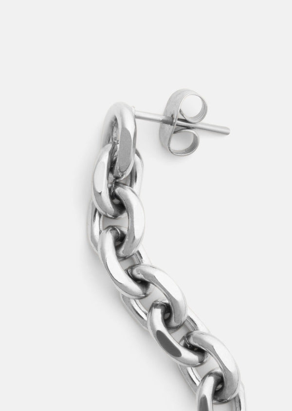 Unité Chain Earrings - Silver Plated