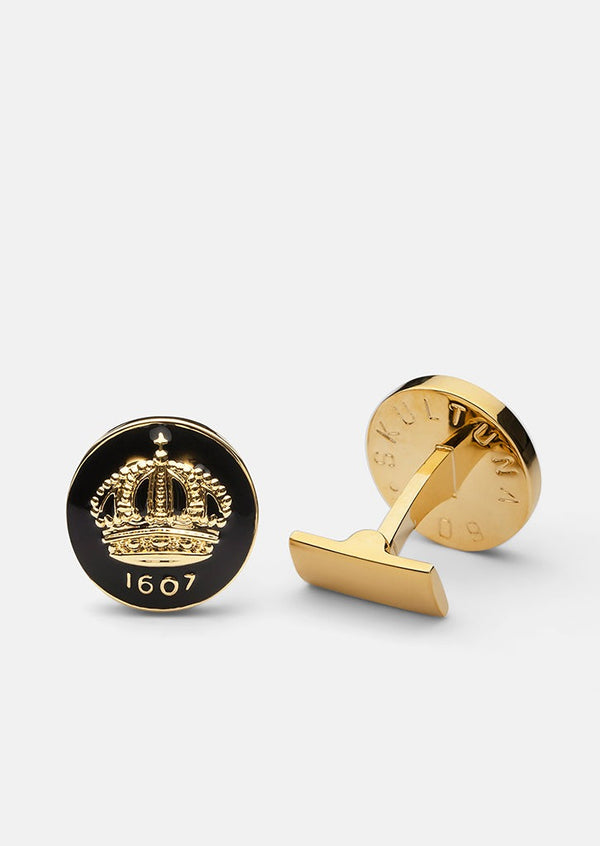 Skultuna Crown Cufflinks - Black