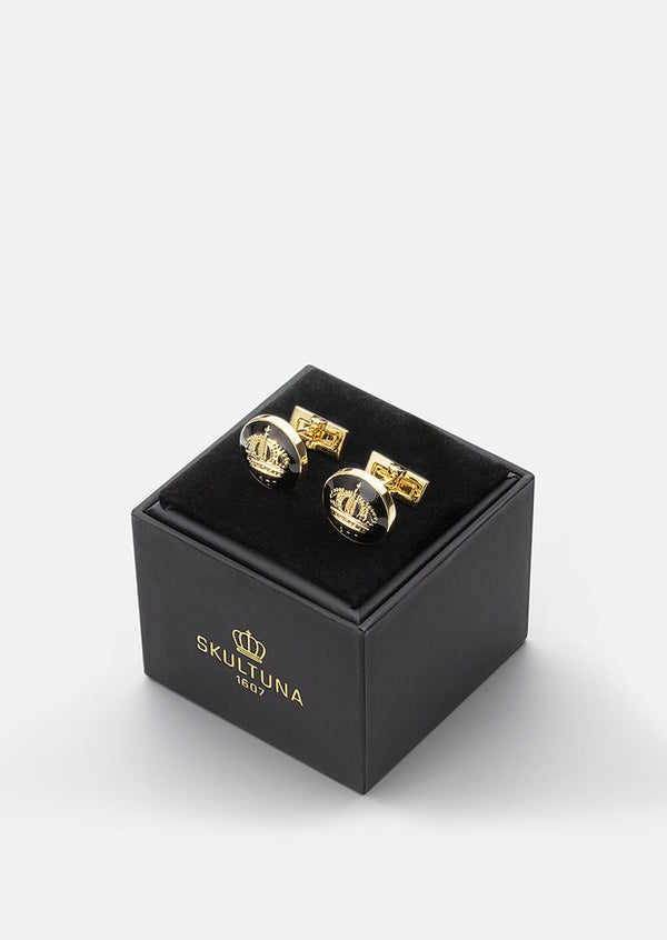Skultuna Crown Cufflinks - Black