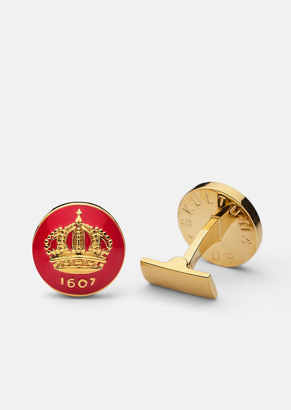 Skultuna Crown Cufflinks - Red