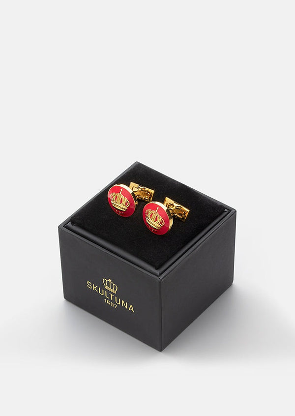 Skultuna Crown Cufflinks - Red
