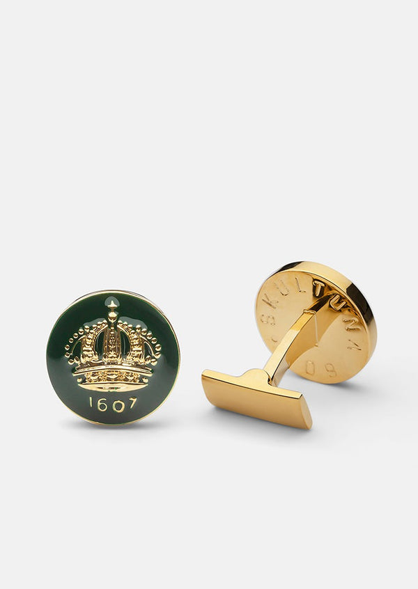 Skultuna Crown Cufflinks - Racing Green