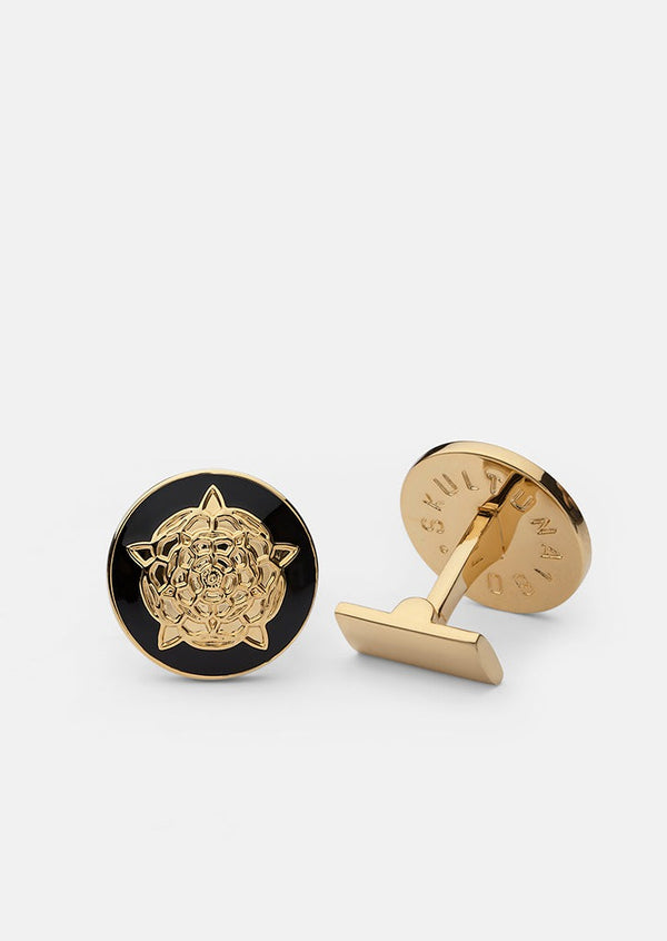 Tudor Rose Cufflinks - Black