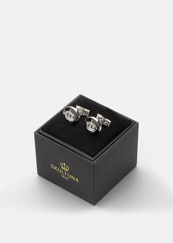 Skultuna Crown Cufflinks - Black