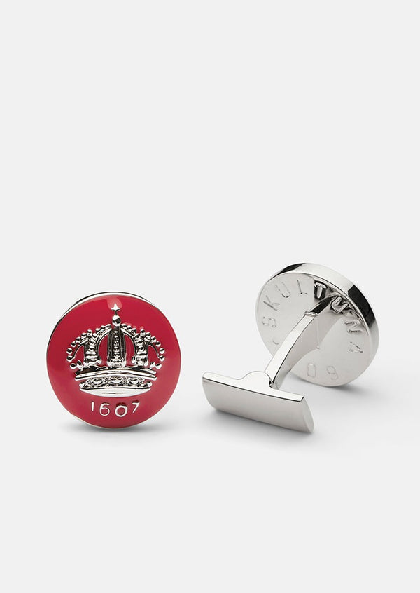 Skultuna Crown Cufflinks - Red