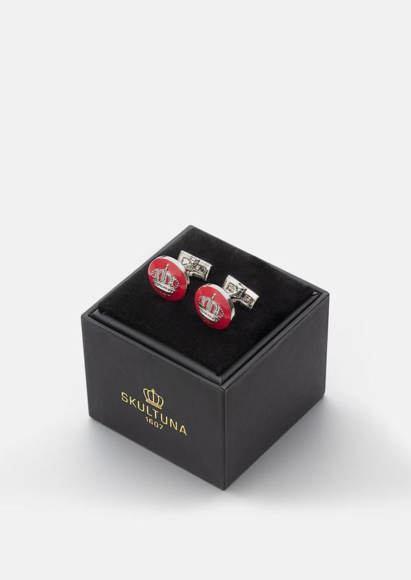 Skultuna Crown Cufflinks - Red