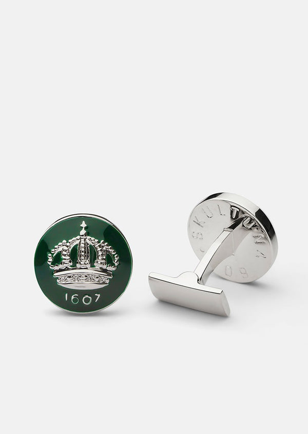 Skultuna Crown Cufflinks - Racing Green