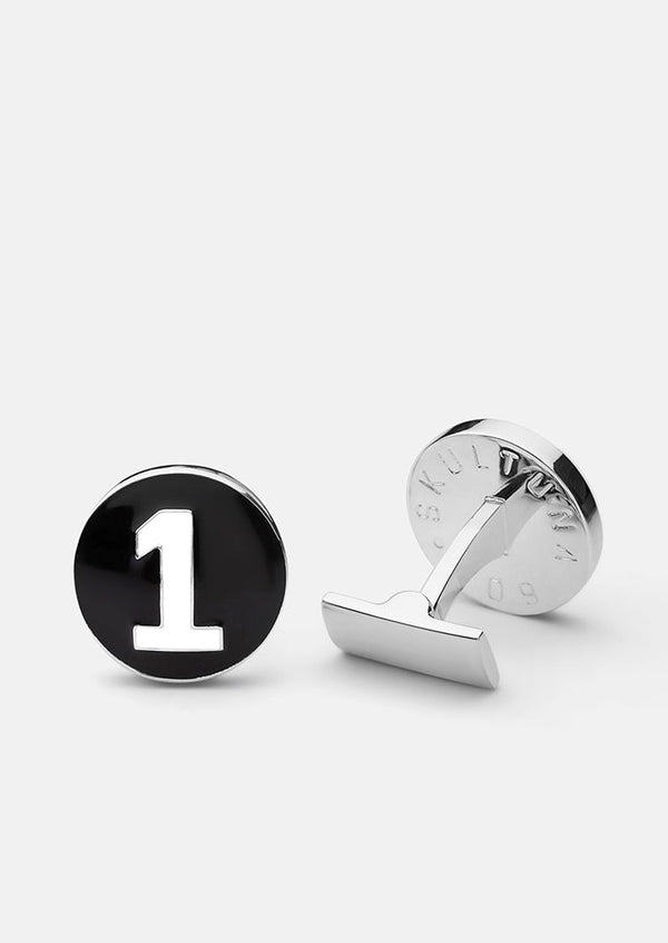 Racer Cufflinks - Black & White