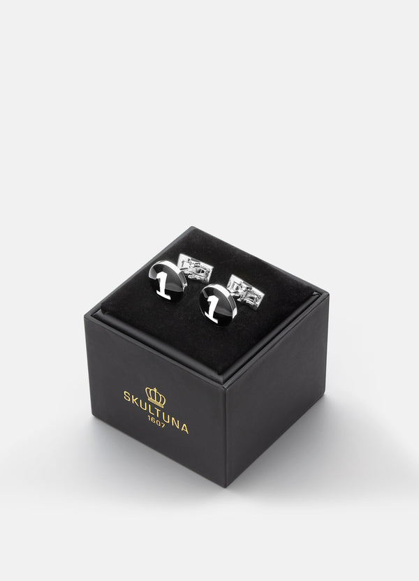 Racer Cufflinks - Black & White