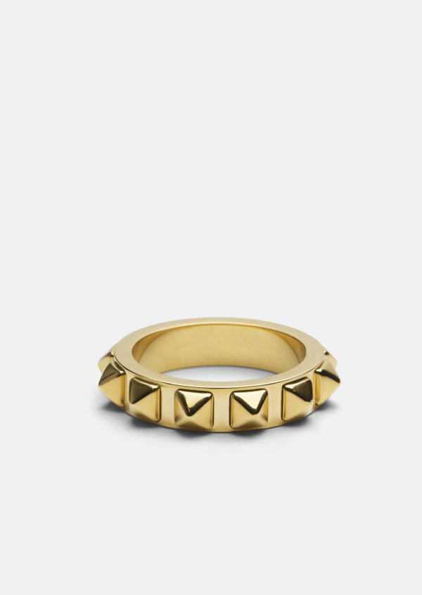 Rivets Ring – Gold Plated