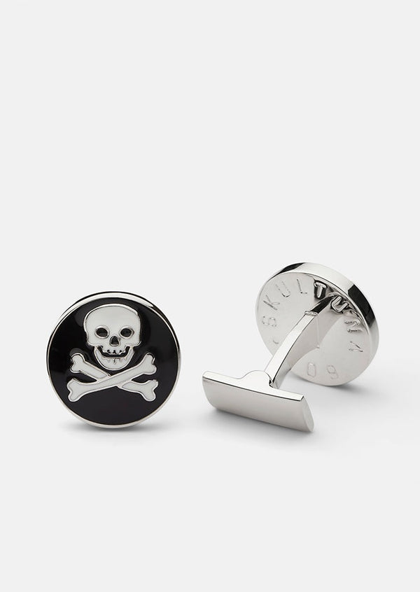 Skull & Bones Cufflinks - Black