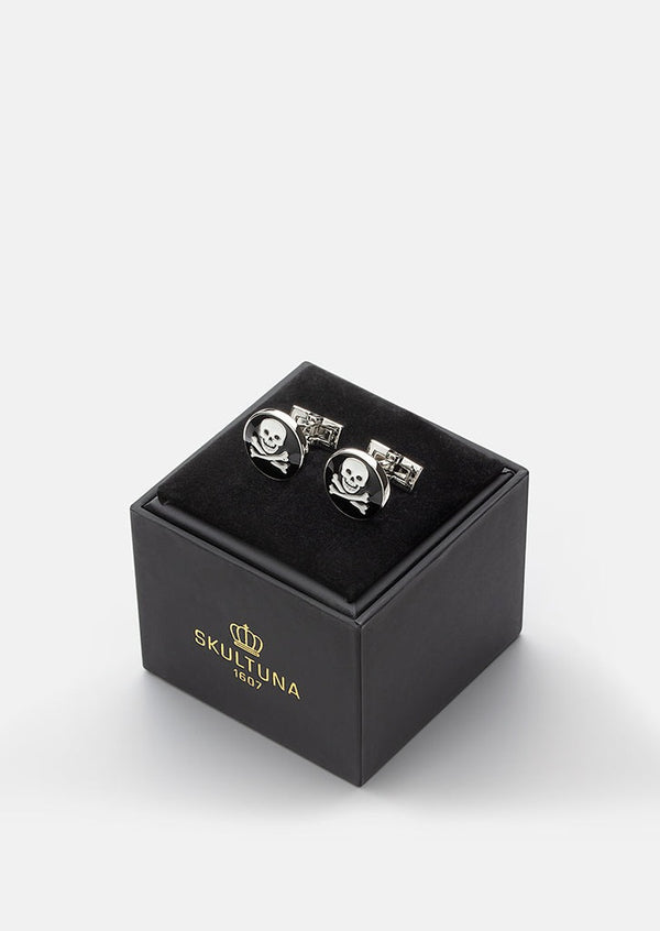 Skull & Bones Cufflinks - Black