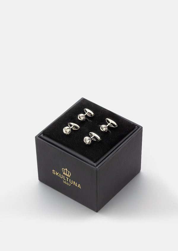 Knot Shirt Studs - Silver Plated