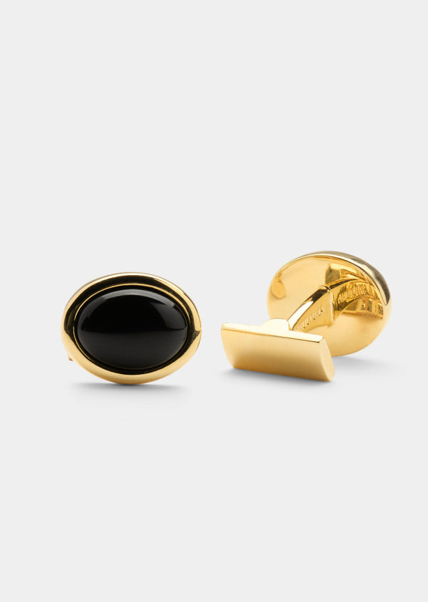 Black Tie Manschettknappar - Oval & Emalj