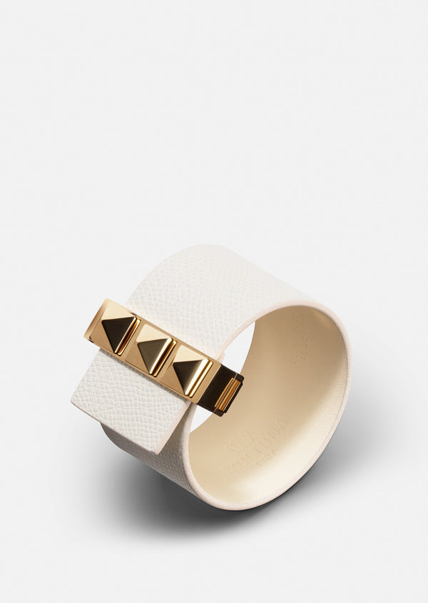 Clasp Rivets Bracelet - Beige