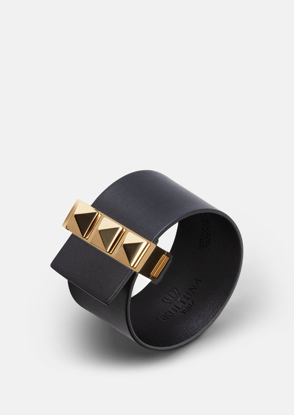 Clasp Rivets Bracelet - Black