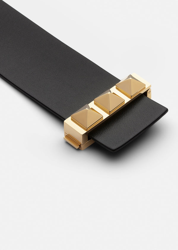 Clasp Rivets Bracelet - Black