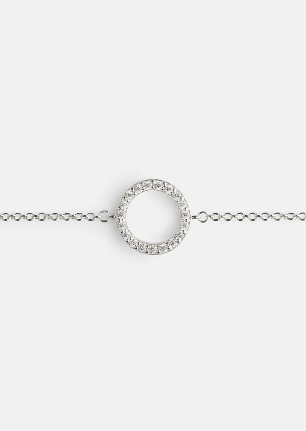 Pavé Series - Circle Bracelet - Sterling Silver