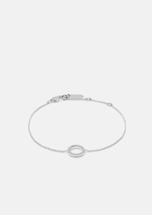 Pavé Series - Circle Bracelet - Sterling Silver