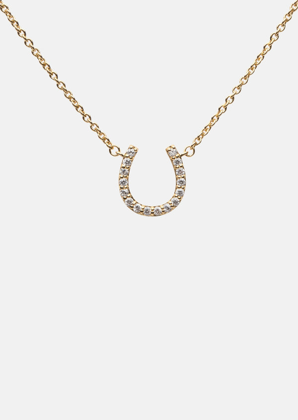 Pavé Series - Horse Shoe Necklace - Gold Vermeil