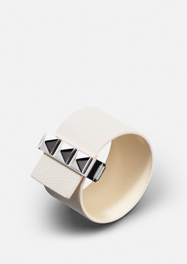 Clasp Rivets Bracelet - Beige