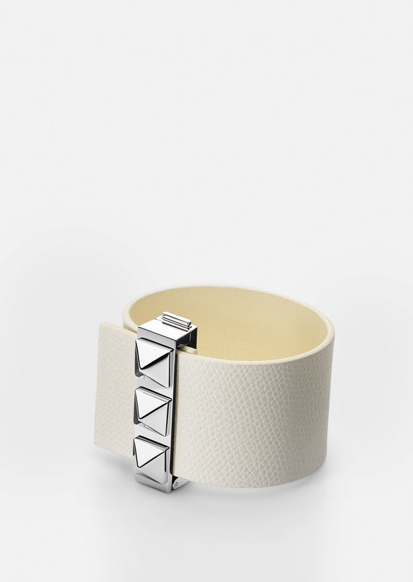 Clasp Rivets Bracelet - Beige
