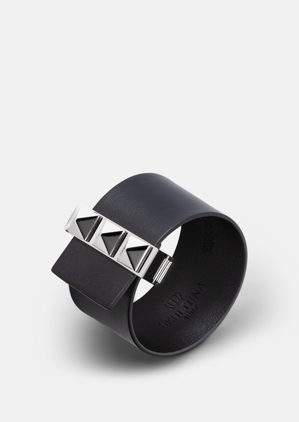 Clasp Rivets Bracelet - Black