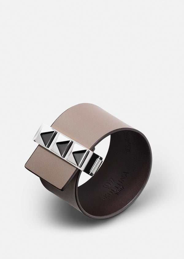 Clasp Rivets Bracelet - Grey