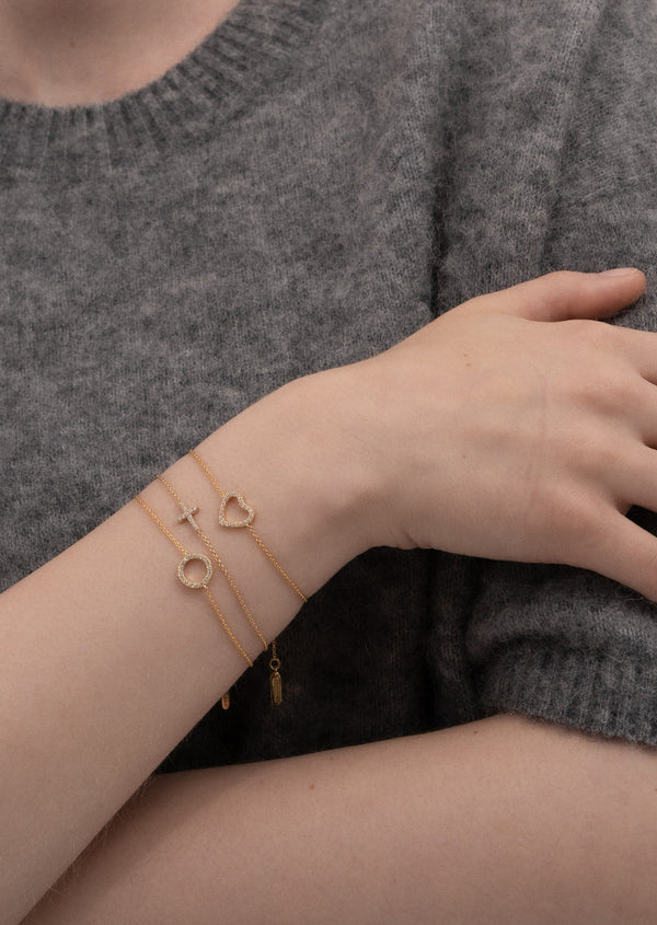 Pavé Series - Circle Bracelet - Gold Vermeil