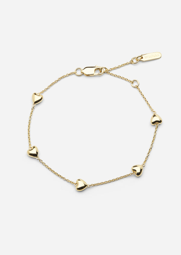 Heart Petit Bracelet – Gold Vermeil