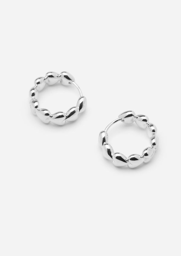 Mille Coeurs Hoops - Sterling Silver